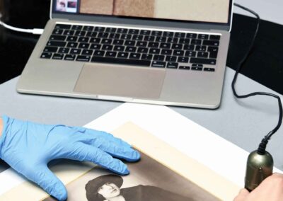 Digital restoration of a historic photograph, preserving important cultural heritage with modern technology.